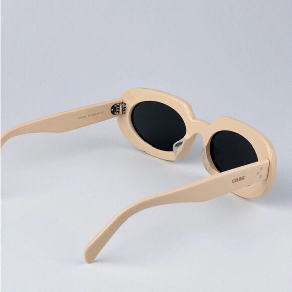 New! Celine Beige Oval Sunglasses CL40276U 25A, Authentic main image 8